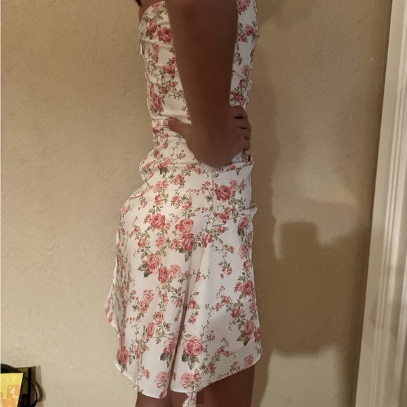 House of CB JASMINE ROSE PRINT DRAPED CORSET MINI DRESS size XS (approx 00-0) - Picture 3 of 10